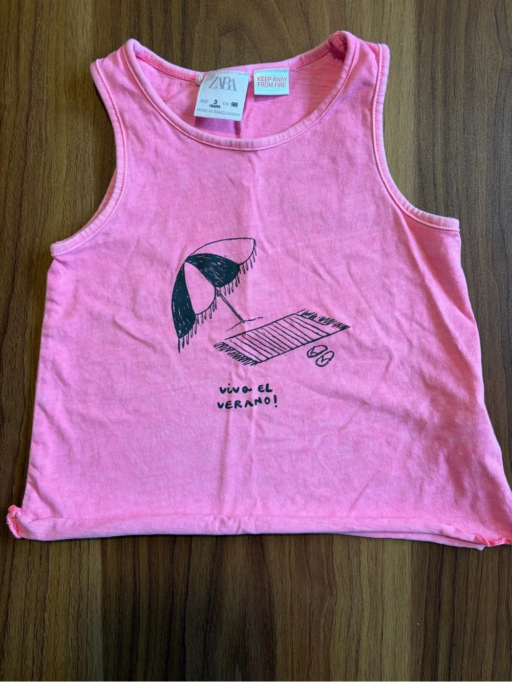 Zara 3Y Pink Beach Shorts Set